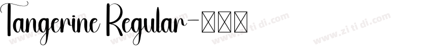 Tangerine Regular字体转换